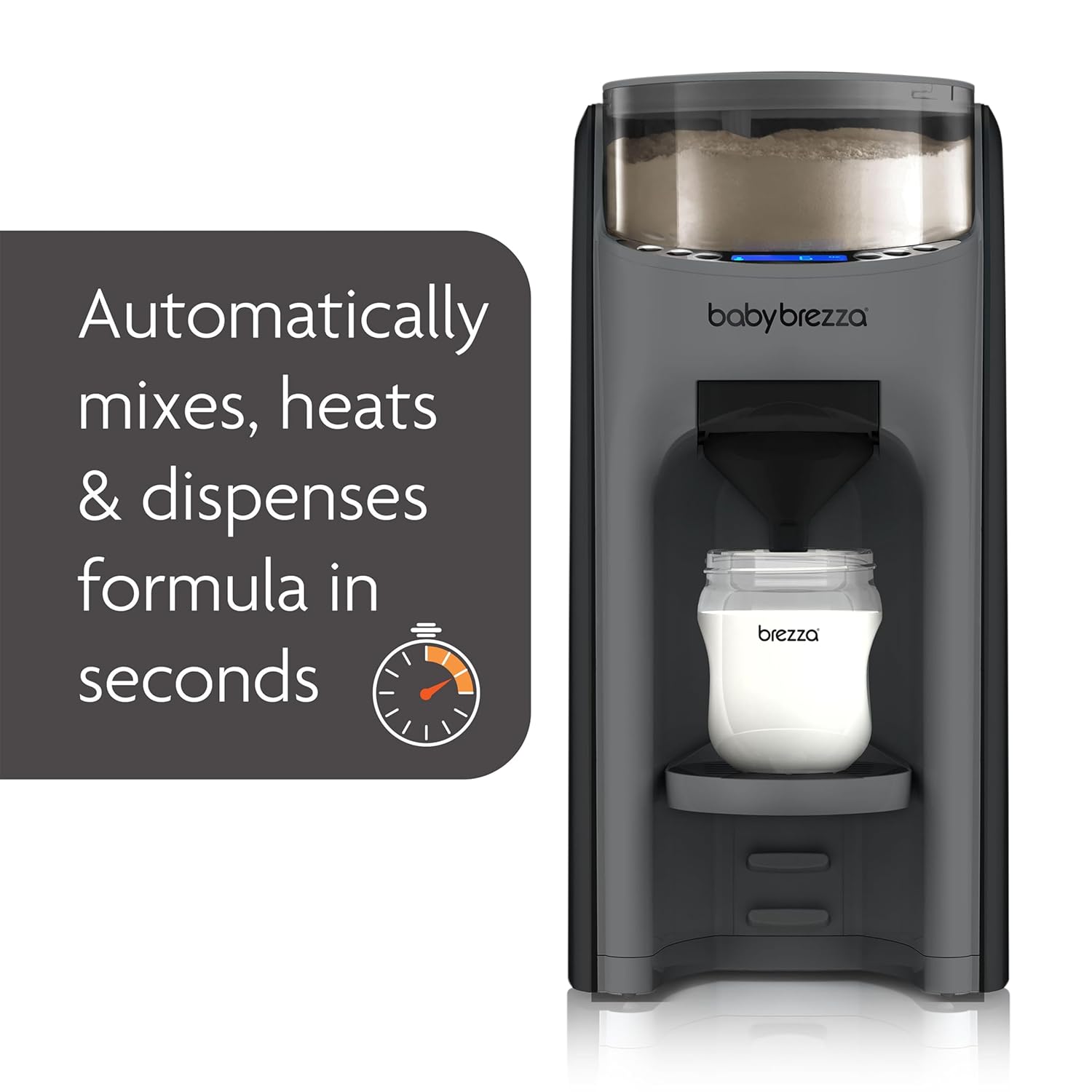 Baby Brezza Formula Pro Advanced Dispenser, Automatic Warm Formula Maker, BPA-Free, White