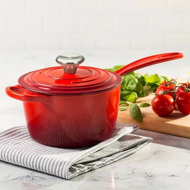 20-piece Signature Cast Iron Cookware Set,10.25 Skillet,1.75-quart Saucepan with Lid