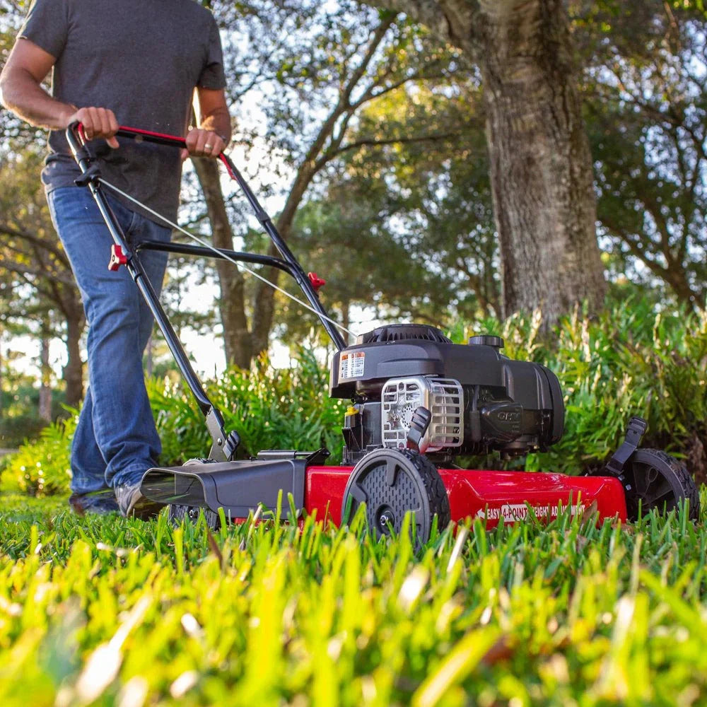 20-inch petrol lawnmower with 125cc displacement and Briggs & Stratton engine