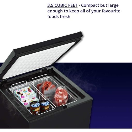 Northair Chest Freezer ??3.5 Cu Ft with 2 Removable Baskets ??Reach In Freezer Chest ??Quiet Compact Freezer ??7 Temperature Settings ??Black