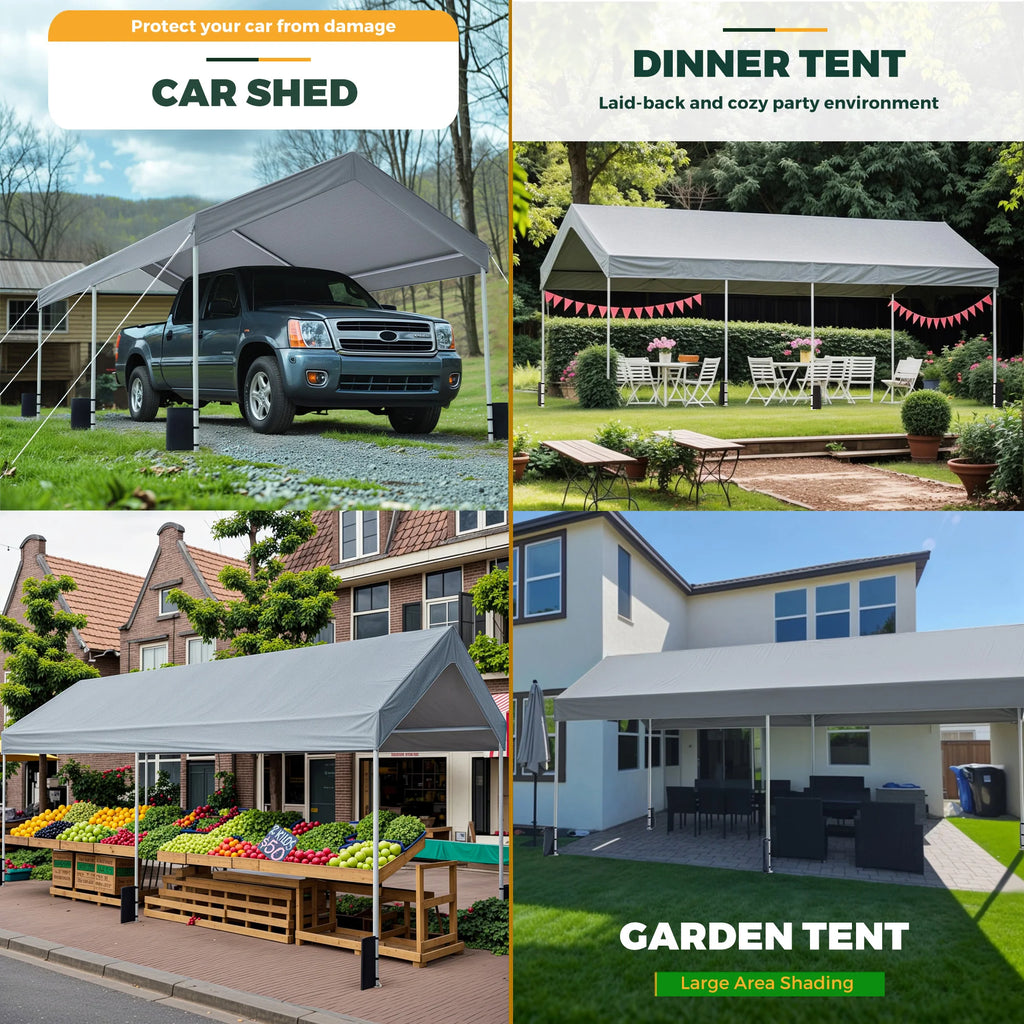3x6m Waterproof Carport Canopy Portable Garage