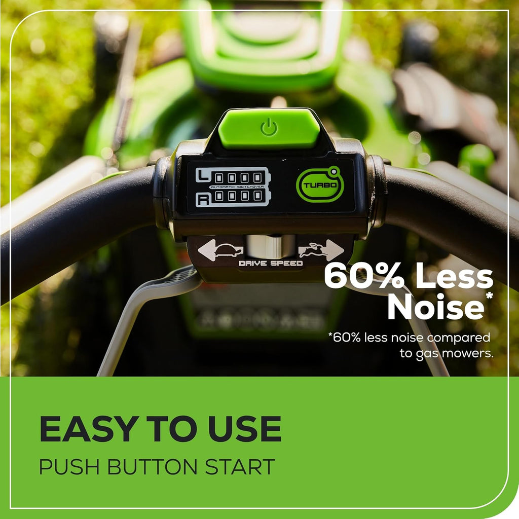 Greenworks 60V 21 Cordless (Self-Propelled) Lawn Mower , 2 x 4.0Ah Batteries and Dual Port Rapid Charger
